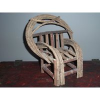 Miniatur Holzstuhl Handarbeit Primitives Rustikales Bauernhaus von WinterFinds