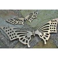 Paar Massive Messing Schmetterling Wandkunst Hängen von WinterFinds