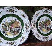 Set Mit 4 Ascot Service Speiseteller Von Wood & Sons England Ironstone Cottage Dorfgrün Set Mit 4 Ascot Service Speiseteller Von Wood & Sons England Ironstone Cottage Dorfgrün von WinterFinds