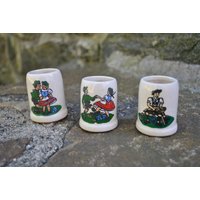 Set Von 3 Vintage Miniatur Steins Tassen Tasse Mini Klein von WinterFinds