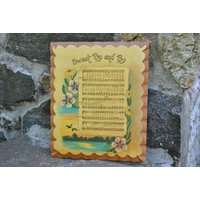 Vintage Hölzerne Plakette Süß Durch Und Evangelium-Hymne-Lied-Musik-Noten-Kirchen-Wand-Dekor von WinterFinds