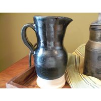Schöner Dunkelblauer Keramik Krug von WinterFinds