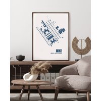 Seoul Airport Poster Karte - Icn Print Wandkunst Home Decor Perfektes Geschenk Büro Dekor Kunst von WinterMuseo