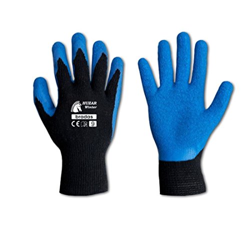 12 Paar Winterarbeitshandschuhe mit Latexbeschichtung Gr.9-11 Winterhandschuhe Arbeitshandschuhe Schutzhandschuhe Sicherheitshandschuhe (11) von Winterarbeitshandschuhe