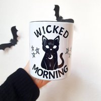 Winter's Spells Wicked Morning Cat Tasse Mit Farbiger Innenseite Winter's Spells Wicked Morning Cat Tasse Mit Farbiger Innenseite von WintersSpells