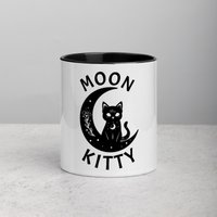 Winterzauber Mond Kätzchen Tasse Mit Schwarzer Farbe Innen Winterzauber Mond Kätzchen Tasse Mit Schwarzer Farbe Innen von WintersSpells