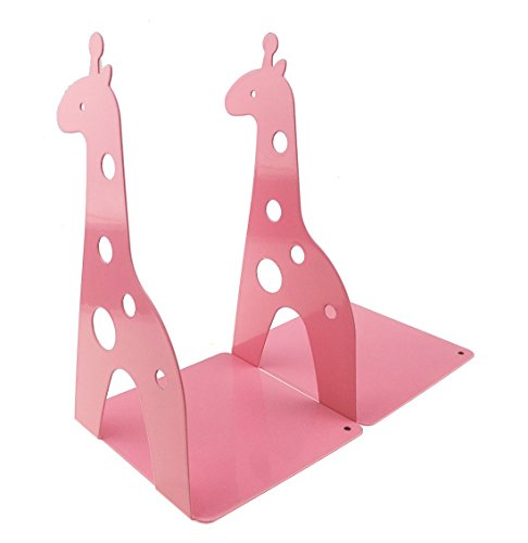 21 cm Cute Cartoon Fashion Hohl Giraffe Buchstütze Kinder Book End rutschfeste Eisen Metall Buchstützen Bibliothek Schule Office Home Studie Buch Ende Geschenke rose von Winterworm