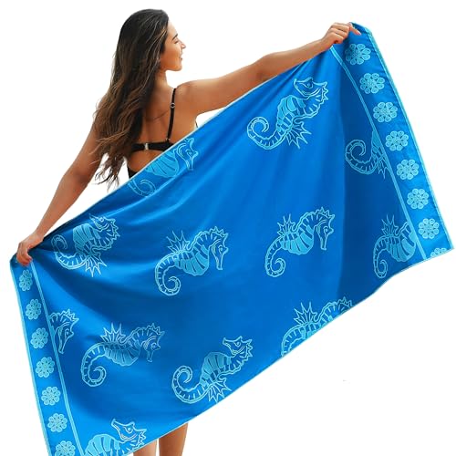 Winthome Strandtuch Wendbar, Strand Handtücher Groß 180x90cm, Mikrofaser Strandtuch Schnelltrocknend Leicht, Badetuch Strandtuch Sandfrei, für Damen Herren Reise Urlaub Schwimmen Sauna Yoga (1 Pack) von Winthome