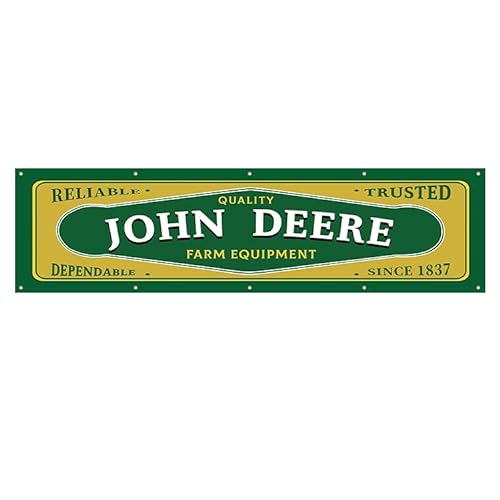 John Banner Deere Flagge, 5 x 20 cm, Nothing runs like a Deere Flagge mit 10 Messingösen für Studentenwohnheim-Dekoration, Outdoor, Geschenk, Innenbereich, Garage, Zuhause, Haus von Winuxury