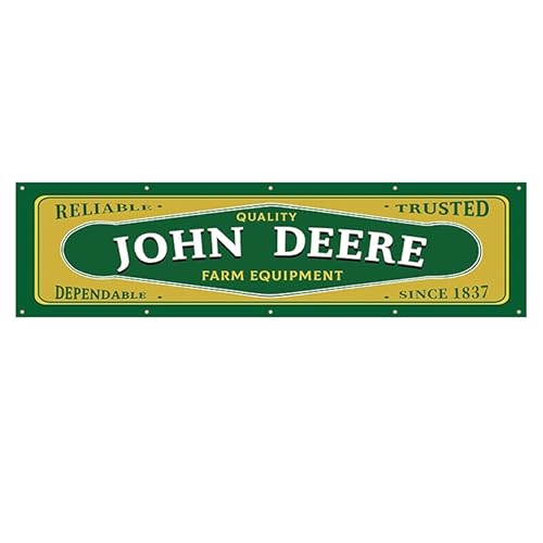 John Banner Deere Flagge, 5 x 20 cm, Nothing runs like a Deere Flagge mit 10 Messingösen für Studentenwohnheim-Dekoration, Outdoor, Geschenk, Innenbereich, Garage, Zuhause, Haus von Winuxury