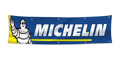 Michelins-Flagge, Banner, 7,4 x 2,4 m, Rennreifen, großes Banner für Geschäft, Garage, Werkstatt, Dekoration von Winuxury