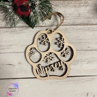 Hundepfoten Ornament, Fell Baby Hunde Haustier Erinnerung Geschenkidee Für Weihnachten 2021, Geschenk Hundeliebhaber von WioCreationsLLC