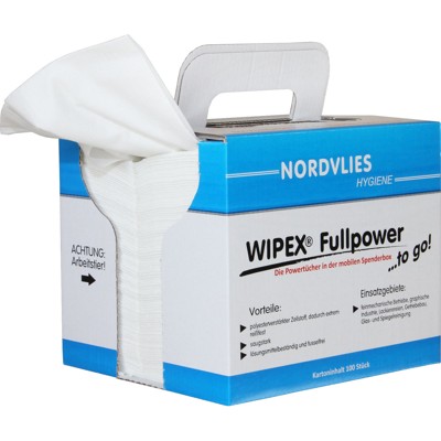 FULLPOWER Wischtücher TO-GO weiß 100 Tücher 32 x 38cm Z-gefaltet von Wipex