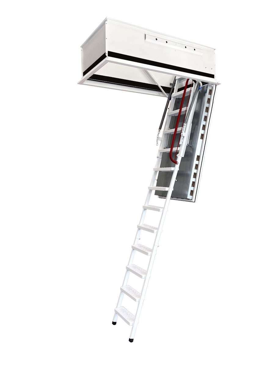 Wippro Bodentreppe Isotec 200 - 120 x 60 cm - 4-teilig aus Metall mit Wärmedämmung von Wippro