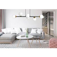 Deckenlampe Pendelleuchte Kugel Weiß Schwarz Wohnzimmer Schlafzimmer Esszimmer von WirMachenLicht