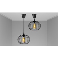Draht Hängende Deckenleuchte Pendelleuchte Modern Schwarz Drahtleuchte von WirMachenLicht