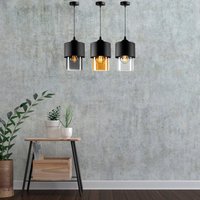 Hängende Deckenleuchte Pendelleuchte Modern Chandelier Dekorative Nachtlampe Graphit Honig Transparent 1-Flammig von WirMachenLicht