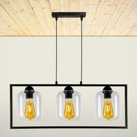 Pendelleuchte Deckenlampe Lampe Schwarz Modern 230V E27 3 Flammig Graphit, Honig, Transparent Nach Wahl Pendelleuchte Deckenlampe Lampe Schwarz Modern 230V E27 3 Flammig Graphit, Honig, Transparent Nach Wahl von WirMachenLicht