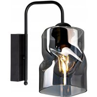 Wandleuchte Moderne Wandlampe Schwarz Industrial E27 Graphit/Transparent Honig Nach Wahl von WirMachenLicht
