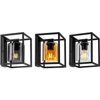 Wandleuchte Wandlampe Lampe Schwarz Modern 230V E27 1 Flammig Graphit, Honig, Transparent Nach Wahl von WirMachenLicht