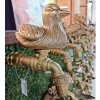 Wasserhahn Ente Messing Vintage Garten Hahn Hausdekor Living Draussen von Wiratshop