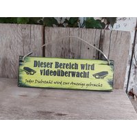 Schild "Videoüberwachung' - Kameraüberwachung Personalisiert Achtung Kamera Für Sensible Bereiche | 285 von Wirbelwurm