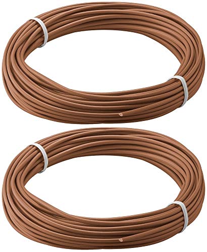 2er Set WireThinX Kupferlitze isoliert 1-adrig, mehrdrahtig (18x0,1mm) braun 10 m von WireThinx