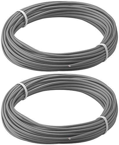 2er Set WireThinX Kupferlitze isoliert 1-adrig, mehrdrahtig (18x0,1mm) grau 10 m von WireThinx