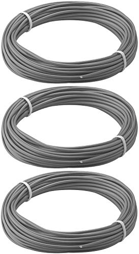 3er Set WireThinX Kupferlitze isoliert 1-adrig, mehrdrahtig (18x0,1mm) grau 10 m von WireThinx