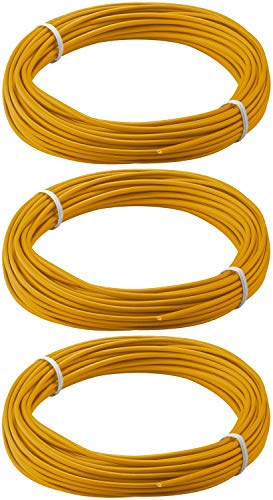 3er Set WireThinX Kupferlitze isoliert 1-adrig, mehrdrahtig (18x0,1mm) orange 10 m von WireThinx