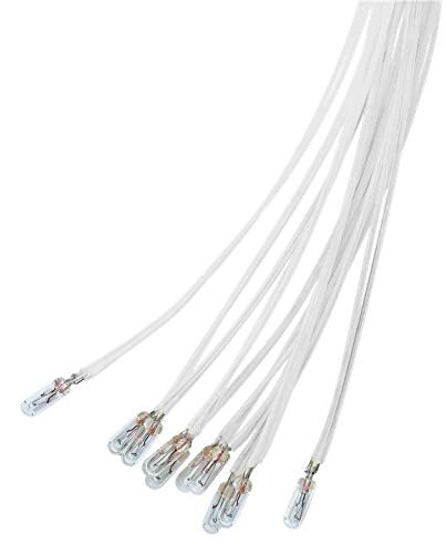 10er Set WireThinX Subminiaturlampe 0,48 W, 12 V, 0,040 A mit 25 cm Kabel weiß von WireThinx