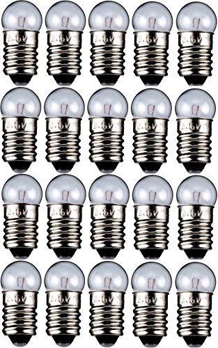 20er Set WireThinX Kugelförmige Lampe 0,45 W, 4,5 V - Sockel E10-11,5 x 24 mm - L3 von WireThinx