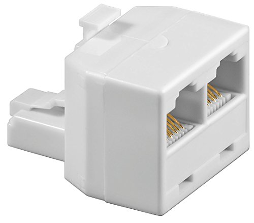 2er Set WireThinX ISDN T-Adapter RJ45-Stecker (8P8C) auf 2 x RJ45-Buchse (8P8C) weiß von WireThinx