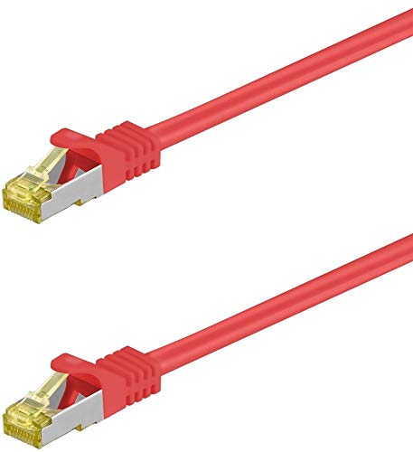2er Set WireThinX Patchkabel CAT 7, S/FTP (PiMF) Netzwerk, LSZH, rot, 2,00 m von WireThinx