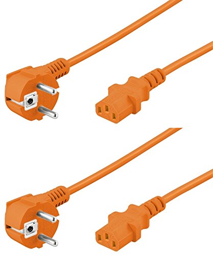 2er Set WireThinX Schutzkontakt gewinkelt auf Kaltgerätestecker C13 Netzkabel orange 5,0 m 2er Set WireThinX Schutzkontakt gewinkelt auf Kaltgerätestecker C13 Netzkabel orange 5,0 m von WireThinx