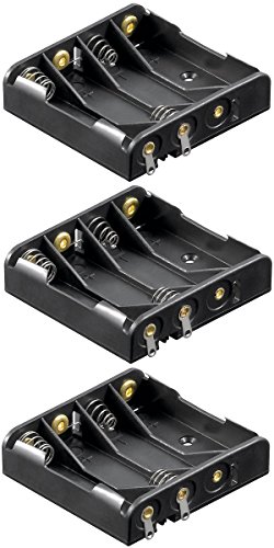 3er Set WireThinX Batteriehalter für 4X Micro AAA mit Lötanschluss von WireThinx