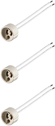 3er Set WireThinX GU10 Lampenfassung mit Zwillingslitze max. 100 W/250 V (AC), 0,15 m Kabel, Keramik/Silikon von WireThinx