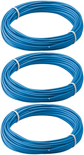 3er Set WireThinX Kupferlitze isoliert 1-adrig, mehrdrahtig (18x0,1mm) blau 10 m von WireThinx