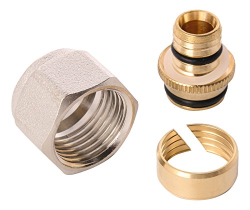 WIROFLEX | Klemmring-Adapter für Wiroflex-Rohr | Schraubsystem | Fitting | 1/2 A x 16 mm | Für Mehrschichtverbundrohr von Wiroflex