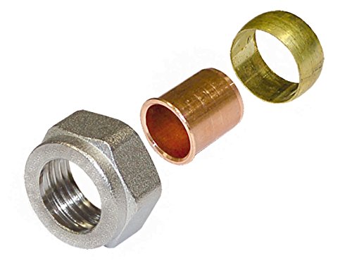WIROFLEX, Klemmring-Adapter für Edelstahl- oder Kupferrohr, Schraubsystem, Fitting, 1/2 A x 15 mm, Für Mehrschichtverbundrohr von Wiroflex