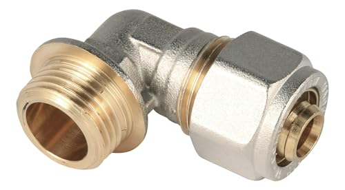 WIROFLEX® | Winkel inklusive Adapter | Klemmring | Komplettlösung | Schraubsystem | Fitting 16 mm x 1/2 AG von Wiroflex