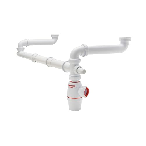 Wirquin, Weiß 30723889 Ablaufgarnitur für Waschbecken, Verbindungsstutzen mit Siphon von Wirquin
