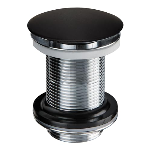 Wirquin 30724565 Universal Waschbeckenstöpsel Quick Clac Design Messing schwarz matt von Wirquin