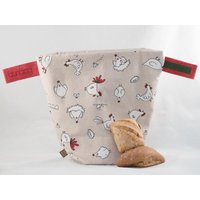Der Nachhaltige Brotkorb, Brötchentasche, Brotbeutel, Bunbag von WirsindDeiN