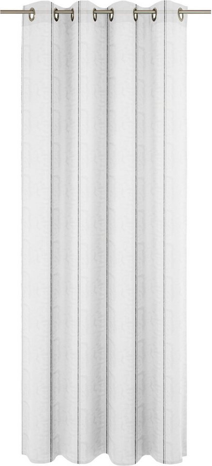 Wirth Gardine Chloé, Ösen (1 St), halbtransparent, Fertigstore mit Ösen (4 cm) nach Maß von Wirth