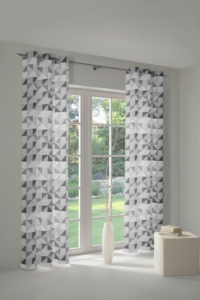 Wirth Vorhang Berlare (1 St), Ösen, blickdicht, Jacquard von Wirth