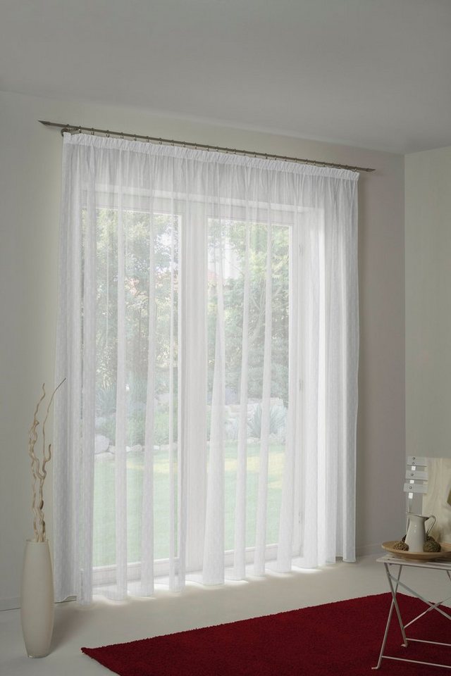 Vorhang Hanna mit Faltenband, Wirth, Faltenband (1 St), halbtransparent, Voile, Store von Wirth