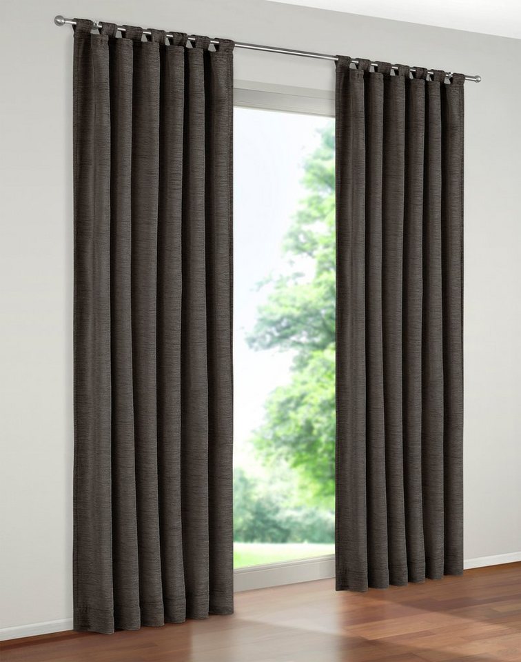Wirth Vorhang Tromsö, Schlaufen (1 St), blickdicht, Chenille von Wirth