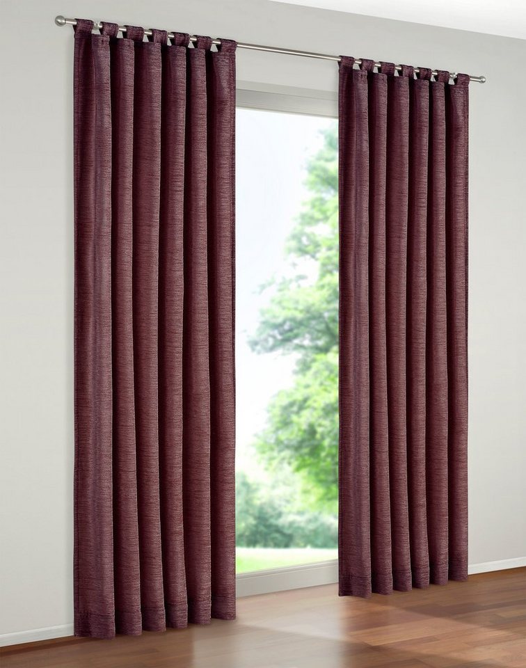 Wirth Vorhang Tromsö, Schlaufen (1 St), blickdicht, Chenille von Wirth