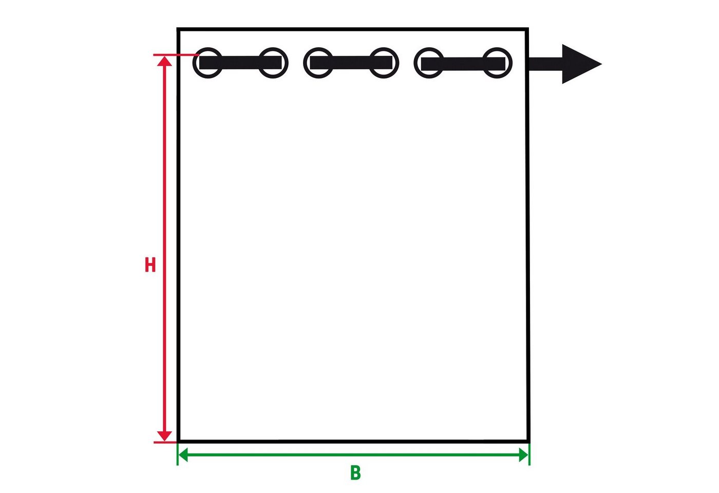 Adam Vorhang Uni Collection light (1 St), Ösen, blickdicht, aus 100% Bio-Baumwolle von Adam